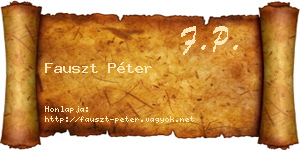 Fauszt Péter névjegykártya